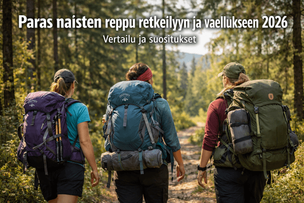 Paras naisten reppu retkeilyyn ja vaellukseen 2026 / Vertailu ja suositukset